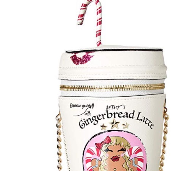Betsey Johnson Gingerbread Latte Handbag Crossbody - Picture 2 of 5